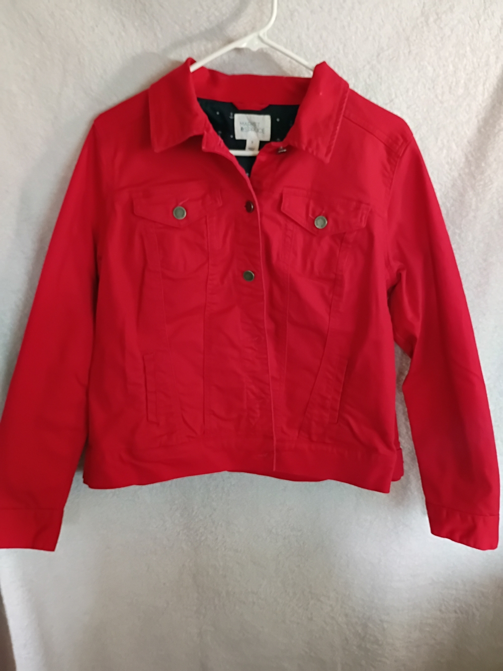 Market & Spruce Red Jean Jacket